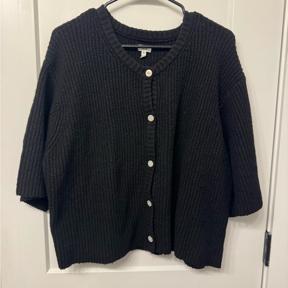 aerie Sweaters - Aerie Black Knit Button-Up Cardigan